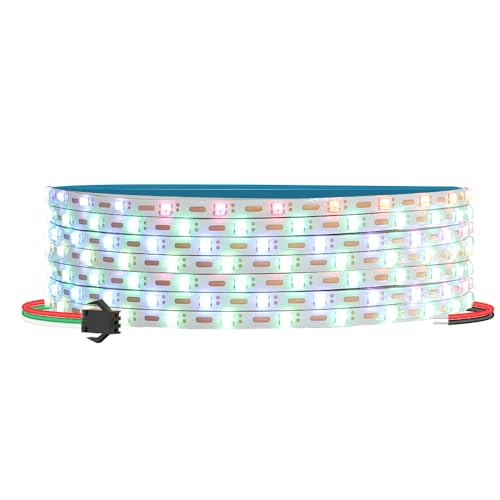 16.4FT WS2812B WS2812 3mm Ultra Narrow LED Strip,DC5V 100LEDs/m Individually Addressable Dream Color Flexible Smart Light Tape for Bedroom,Kitchen,Stage,TV Backlight(No Adapter or Controller) - size: 16.4FT