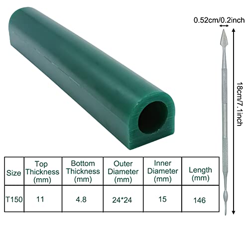 2Pcs T150 Carving Wax Ring Tube for Making Rings, Lost Wax Casting Supplies
