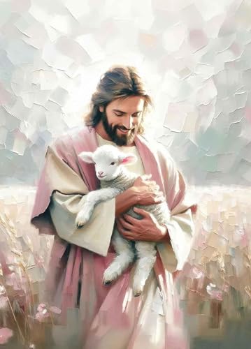 Jesus Paint by Numbers Kit for Adults Framed Canvas 12X16 in, Frameworkless - color: YH02817