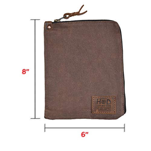 Hide & Drink, Scribbler Case for Notebook Handmade from Waxed Canvas (Honey Bourbon) - color: Honey Bourbon