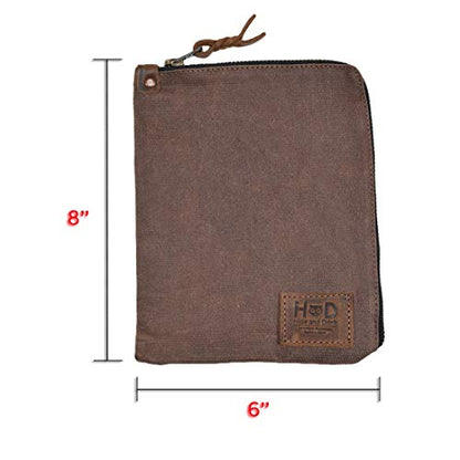 Hide & Drink, Scribbler Case for Notebook Handmade from Waxed Canvas (Honey Bourbon) - color: Honey Bourbon
