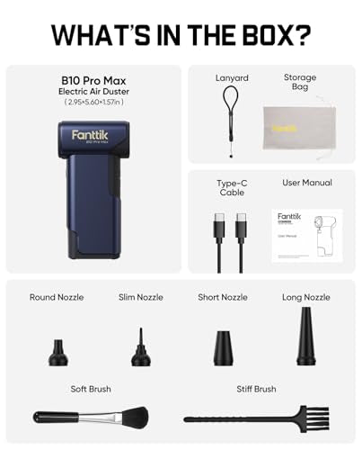 Fanttik B10 Pro Max Electric Air Duster with Powerbank Function (Navy Blue) - color: Navy Blue