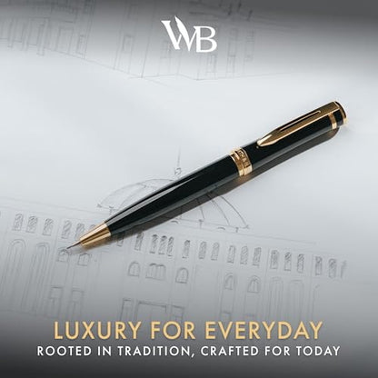 Wordsworth & Black Luxury Metal Mechanical Pencil 0.7mm for Writing, Black - color: Black Gold