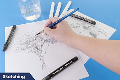 Pacific Arc Jumbo Water Soluble Graphite Sticks Set of 3, Soft 12B, 10B, 8B - style: 12B, 10B, 8B