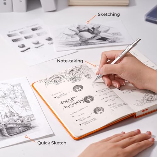 Nicpro 3 Pack 2.0 mm Mechanical Pencil Set with Case for Architects - color: Silver
