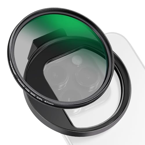 NEEWER 67mm CPL Filter for Phone, Circular Polarizing Camera Lens Filter with Cold Shoe Clip Compatible with iPhone 17 16 16e 15 Pro Max Plus 14 13 Android Samsung Galaxy S25 Ultra, FL-27 - style: CPL w/Metal Cold Shoe Phone Clip