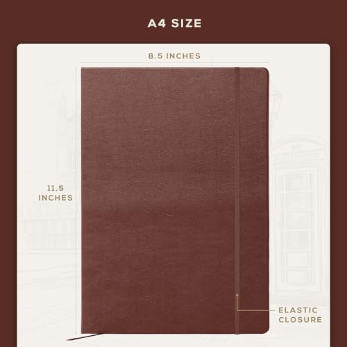 Beechmore Books A4 8.5x11 Mixed Media Sketchbook 300 GSM/140lb - color: Chestnut Brown, size: A4 - 8.5" x 11.5" Large