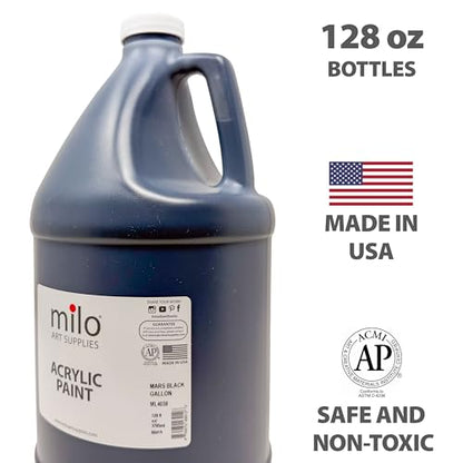 milo Acrylic Paint Set (Black Acrylic 128 oz) - style: Black Acrylic 128 oz