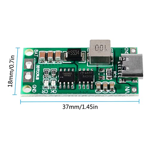 2PCS USB C BMS Step-up Boost Module 2S 3S 4S 1A 2A 4A 18650 Lithium Battery Charger Board for Li-Po Polymer Power Bank (3S 1A) - color: 3S1A