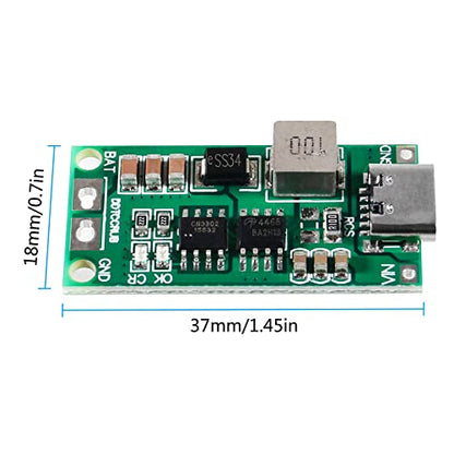 2PCS USB C BMS Step-up Boost Module 2S 3S 4S 1A 2A 4A 18650 Lithium Battery Charger Board for Li-Po Polymer Power Bank (3S 1A) - color: 3S1A