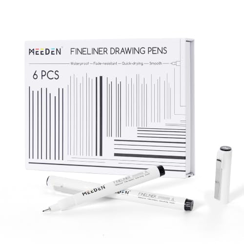 MEEDEN Micro Fineliner Drawing Pens: 0.6mm Needle Nib, 6 Pack, Black Ink - style: 0.6mm Needle Nib