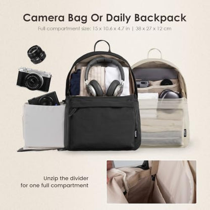 TARION Casual Camera Backpack 15L Urban Photography Bag, Once LT15, Black - color: Black