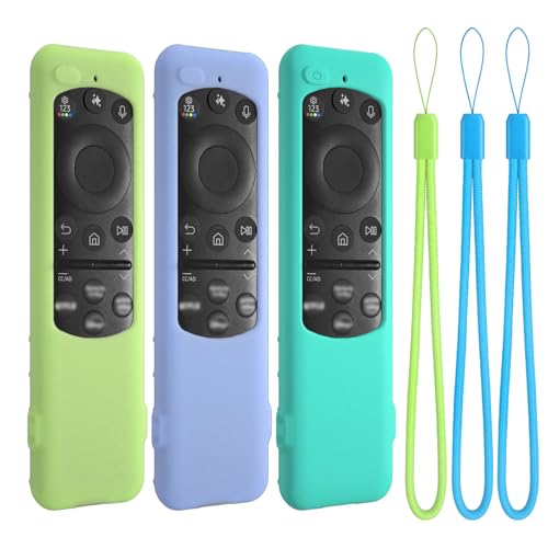 Silicone Case for Samsung TM2560E Remote Control, Compatible with 2025 Neo QLED Smart TV Remote BN59-01432A BN59-01432J BN59-01455A (Glow Green+Glow Blue+Mint) - color: Glow green+Glow blue+Mint