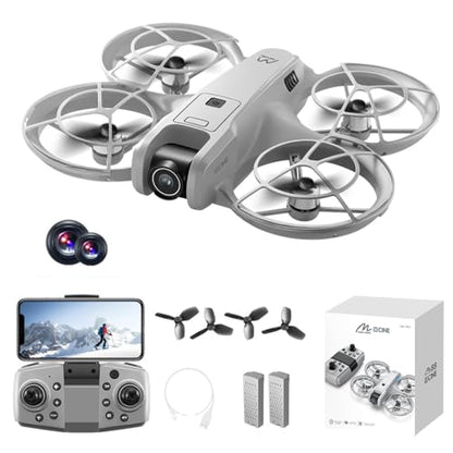 Drone with HD Camera for Adult Beginners, Brushless Motor, One Key Take Off/Land, Optical Flow Positioning, Gesture Photo Video RC Quadcopter with 2 Battery Drones Gift for Adults, Beginners