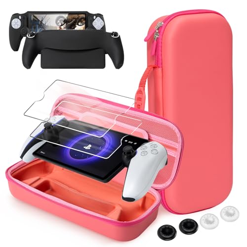 CoBak Hard Carrying Shell Case for PlayStation Portal Remote Player - color: Pink