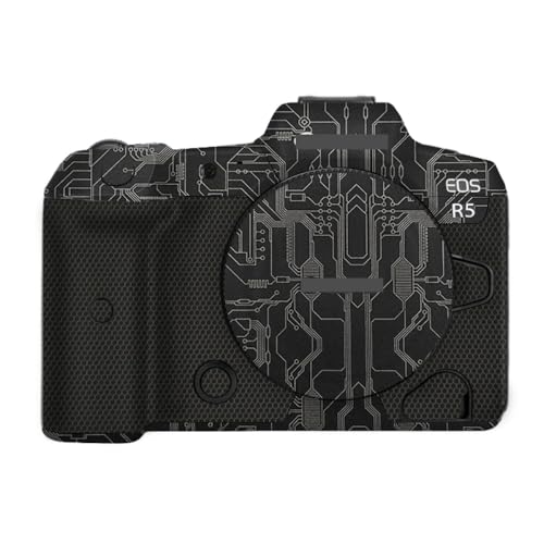 Anti-Scratch Camera Skin Wrap R5 Sticker Coat Vinly Protective Film Body Protector Decals Cover for Canon EOS R5 R 5 (Circuit Titanium) - color: Circuit Titanium