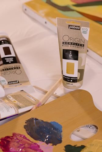 PEBEO Origin Acrylics 120ml Acrylic Paint, Gold - color: Gold