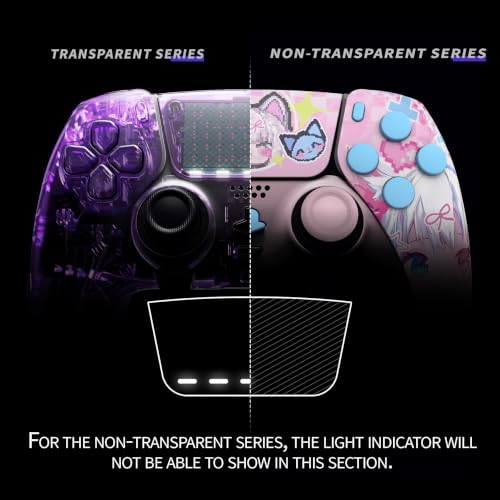 eXtremeRate Full Set Shell with Buttons Touchpad Cover Compatible with p s 5 Edge Controller, MeWoow Replacement Decorative Trim Shell Front Back Plates Compatible with p-s-5 Edge Controller - color: MeWoow