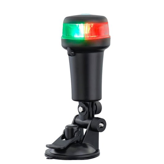 Pactrade Marine Navigation Lights for Boats LED - Red/Green Battery Powered Nav Lights for Boats - Suction Mount, Swivel Base, 3-Mode Operation - 1NM Waterproof - style: Suction Mount, Swivel Base