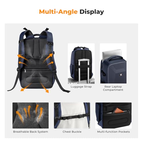 K&F CONCEPT Camera Backpack,Hardshell Photography DSLR Camera Bag - color: Deep Blue