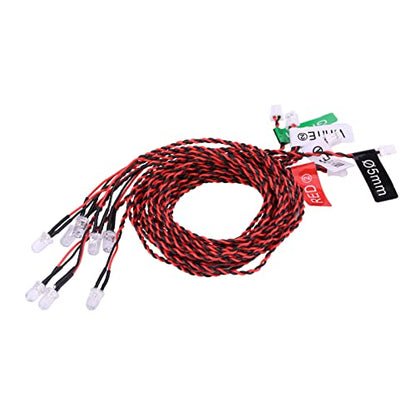 8 LED RC Light Kit, RC Flashing Lighting System, Simulation Flash Lamp for 1/10 RC Airplane Helicopter (4-6V)