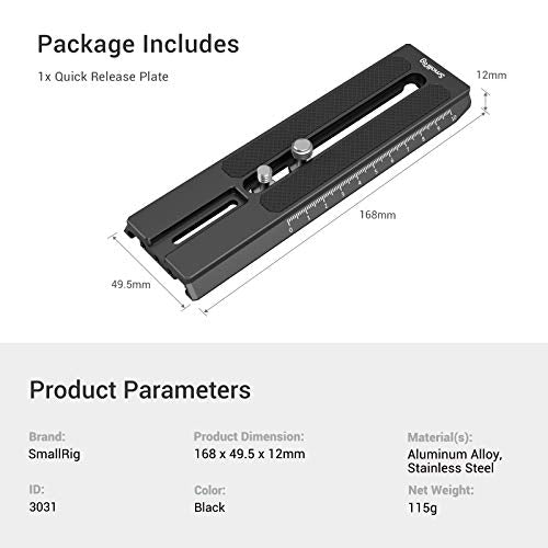 SMALLRIG Camera Extended Quick Release Plate Adapter for DJI RS 4 Pro/RS 4