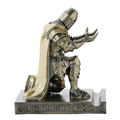 Medieval Templar Vanguard Officer Knight Pen Holder Desk Organizers Bronze - color: Bronze