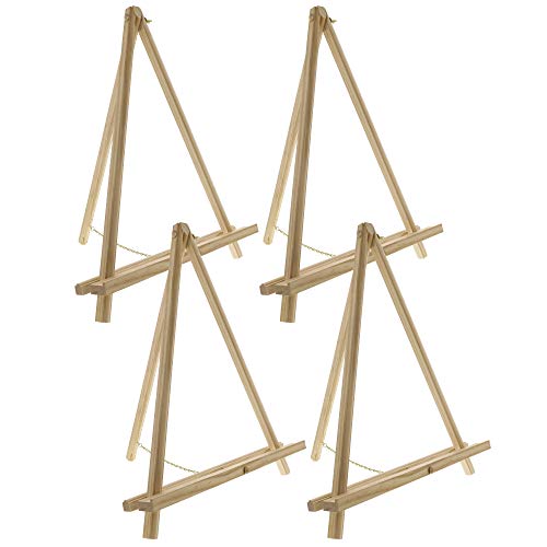 U.S. Art Supply 16" Natural Wood Tabletop Easel (4 Pack) - Adjustable - color: Natural, size: 16 inch