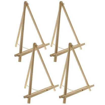 U.S. Art Supply 16" Natural Wood Tabletop Easel (4 Pack) - Adjustable - color: Natural, size: 16 inch