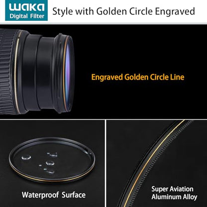 waka 72mm MC UV Filter - Ultra Slim 16 Layers Multi Coated Ultraviolet - size: 72mm