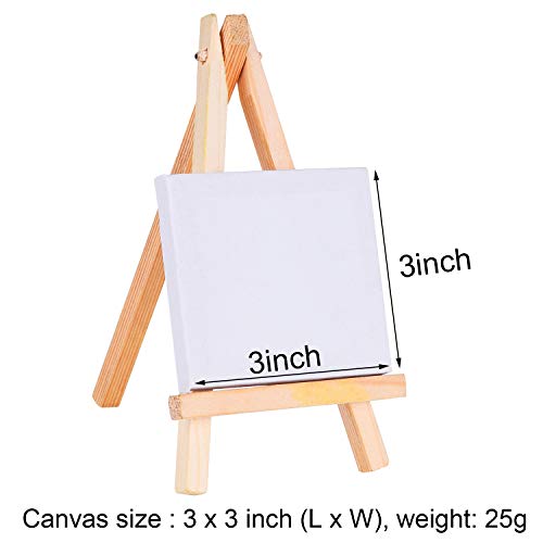 EBOOT 24 Pack Mini Wood Easels 6.25 Inch Tabletop Stand for Canvas Photo - size: 6.25 Inch