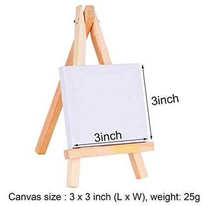 EBOOT 24 Pack Mini Wood Easels 6.25 Inch Tabletop Stand for Canvas Photo - size: 6.25 Inch