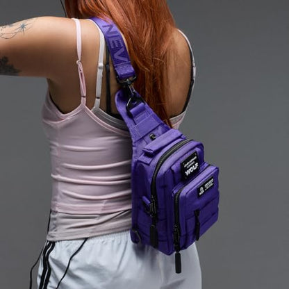 WOLFpak 4L Mini Tactical Sling Bag Crossbody - color: Wolfsbane Purple