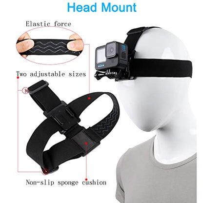PellKing Accessories Set for GoPro Hero 13/12/11/10/9/8/7/6/5/Mission 1 Pro