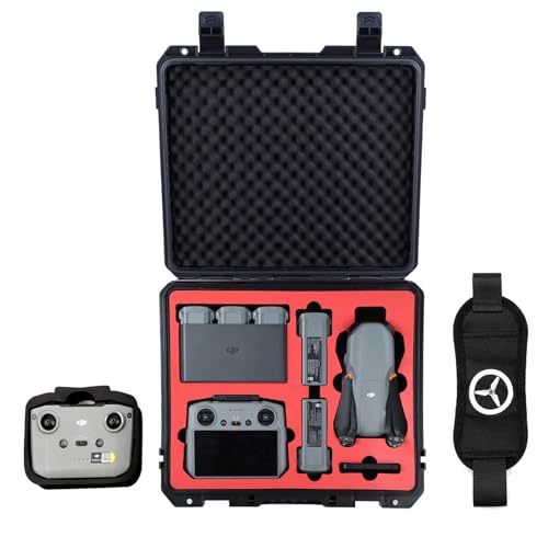 Waterproof Carrying Case for DJI Air 3S Fly More Combo, Hard Protective Case for Air 3S Drone, RC2 Controller, Batteries, Charging Hub and Accessories, Shockproof Dustproof Travel Storage Case