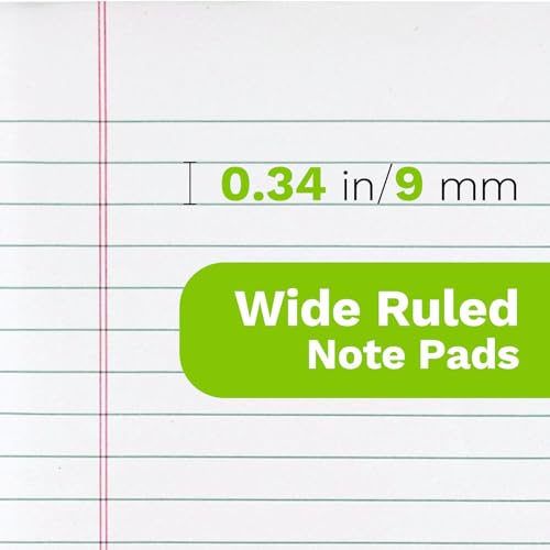 Goefun Legal Pads 8.5 x 11-50 Sheets Notepad, 12 Pack White Lined Notepads - color: white, size: 8.5x11