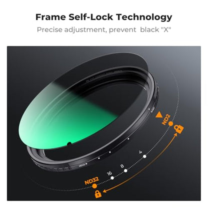 K&F CONCEPT 62mm Magnetic Variable ND 2-32 Filter+Magnetic Ring - size: 62mm