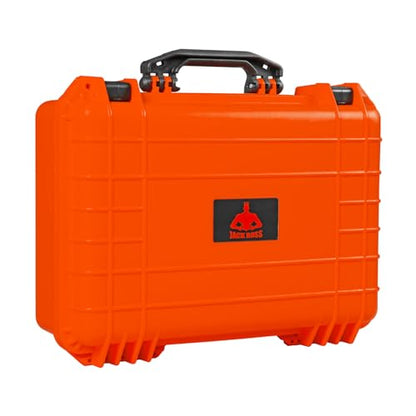 Jack Boss Waterproof Hard Camera Case with Pre-cut Foam,Orange - color: ORANGE