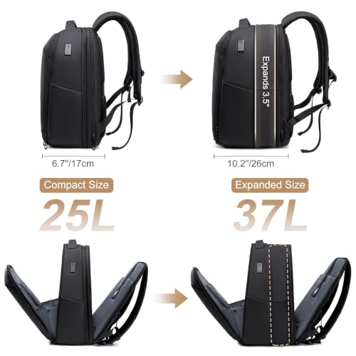 FENRUIEN Expandable Laptop Backpack 15.6 Inch for Men Business Travel
