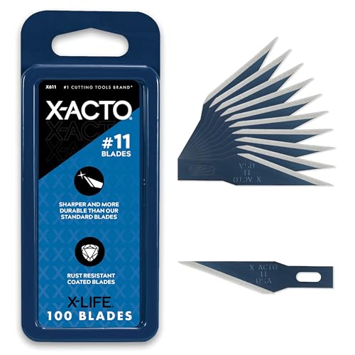 X-ACTO Knife Blades, # 11 Blades, Classic Fine Point, Pack Of 100 - Sharp, Durable, For Cutting and Trimming