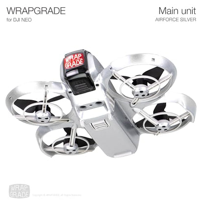 WRAPGRADE Skin Sticker Compatible with DJI NEO Full Wrap (Airforce Silver) - color: Airforce Silver