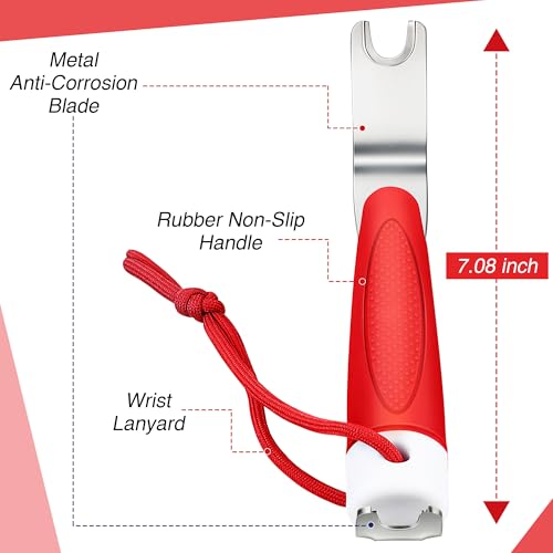 Enhon Boat Canvas Snap Tool, Dual-Ended Stainless Steel Remover Blue - color: Red