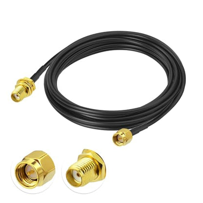Superbat SMA Male to SMA Female Bulkhead Cable 10ft 50 Ohm Coax Cable - size: 10ft