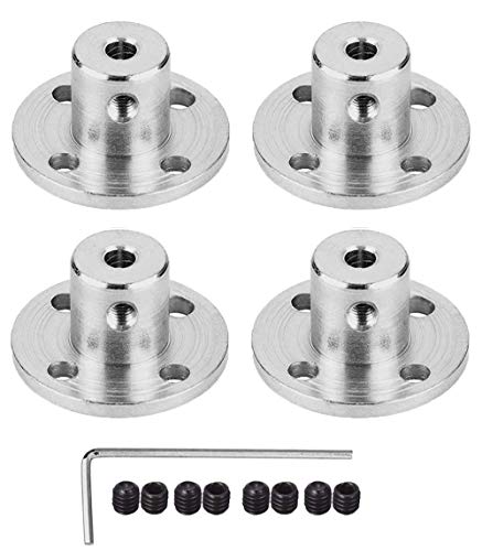 4Pcs 3mm Flange Coupling Connector, Rigid Guide Model Coupler Accessory, Shaft Axis Fittings for DIY RC Model Motors - size: 3mm