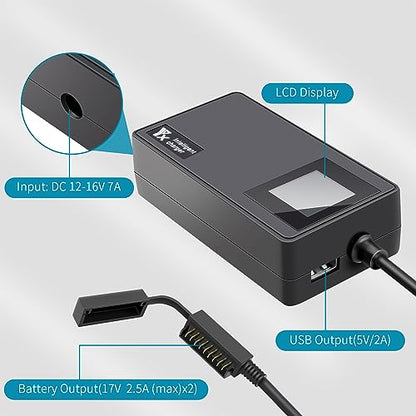 Hanatora LCD Battery Car Charger for DJI Air 3S,Air 3 Drone,12V Charge,Rapid Charging Hub Accessories