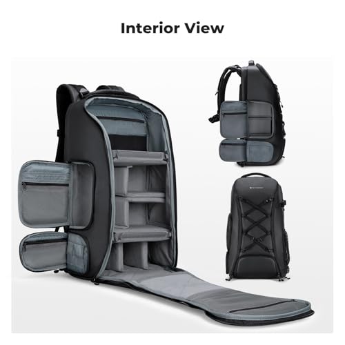 K&F CONCEPT Camera Backpack,30L Large Capacity Camera Bag for Photographers - color: 04-black, size: 30L