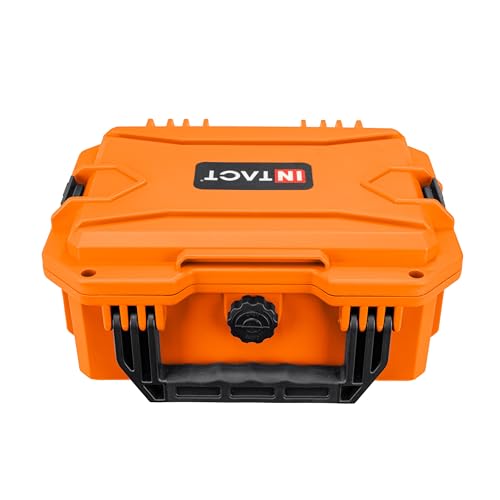 Eylar 11.8" Intact Series Compact Hard Camera Case, Lightweight and Durable Stacker Design with Foam (Orange) - color: Orange