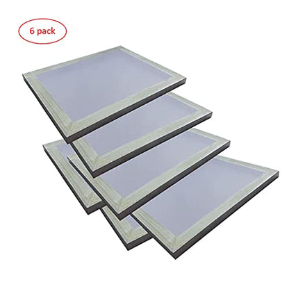 Aluminum Silk Screen Printing Screens 20 x 24 Inch Frame-160 White Mesh (6 PCS) - size: 6 PCS