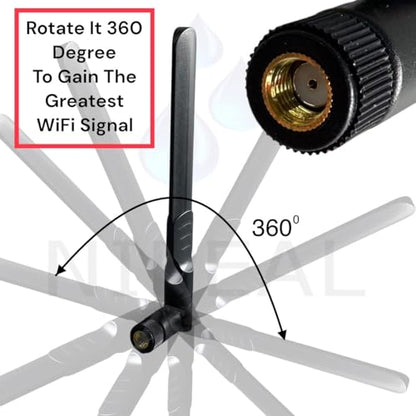 2-Pack Dual Band Antenna WiFi 2.4GHz 5GHz 5.8GHz 8dBi RP-SMA Male,U.FL IPEX MHF4 to RP SMA Female Extension Cable for M.2 NGFF Intel Wireless Network Card WiFi Adapter Laptop-Wireless Network Card 6e
