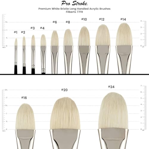 Creative Mark Pro Stroke Chungking Paint Brush - Filbert Set of 5 - style: Filberts